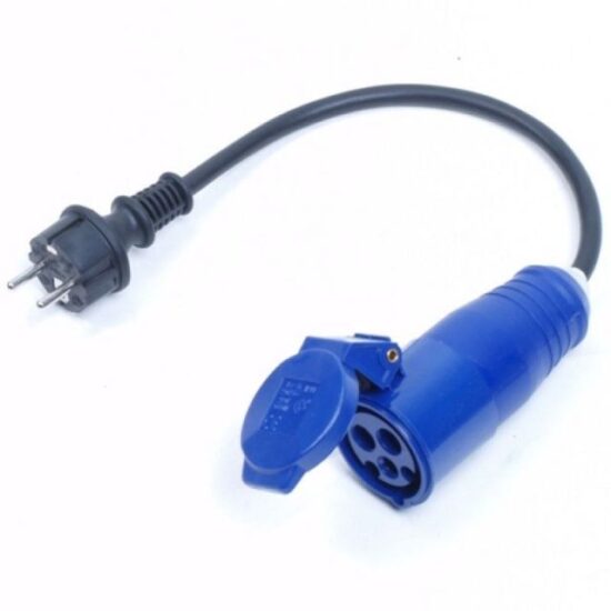 Verloop 2kw blauw Shucko (V)