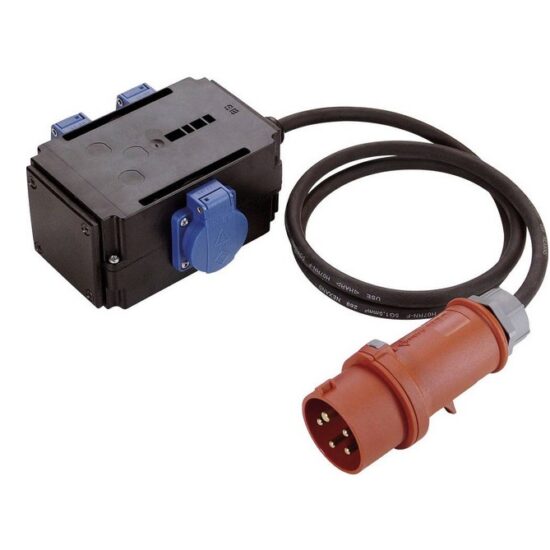 verloop 16 naar 3x schuko